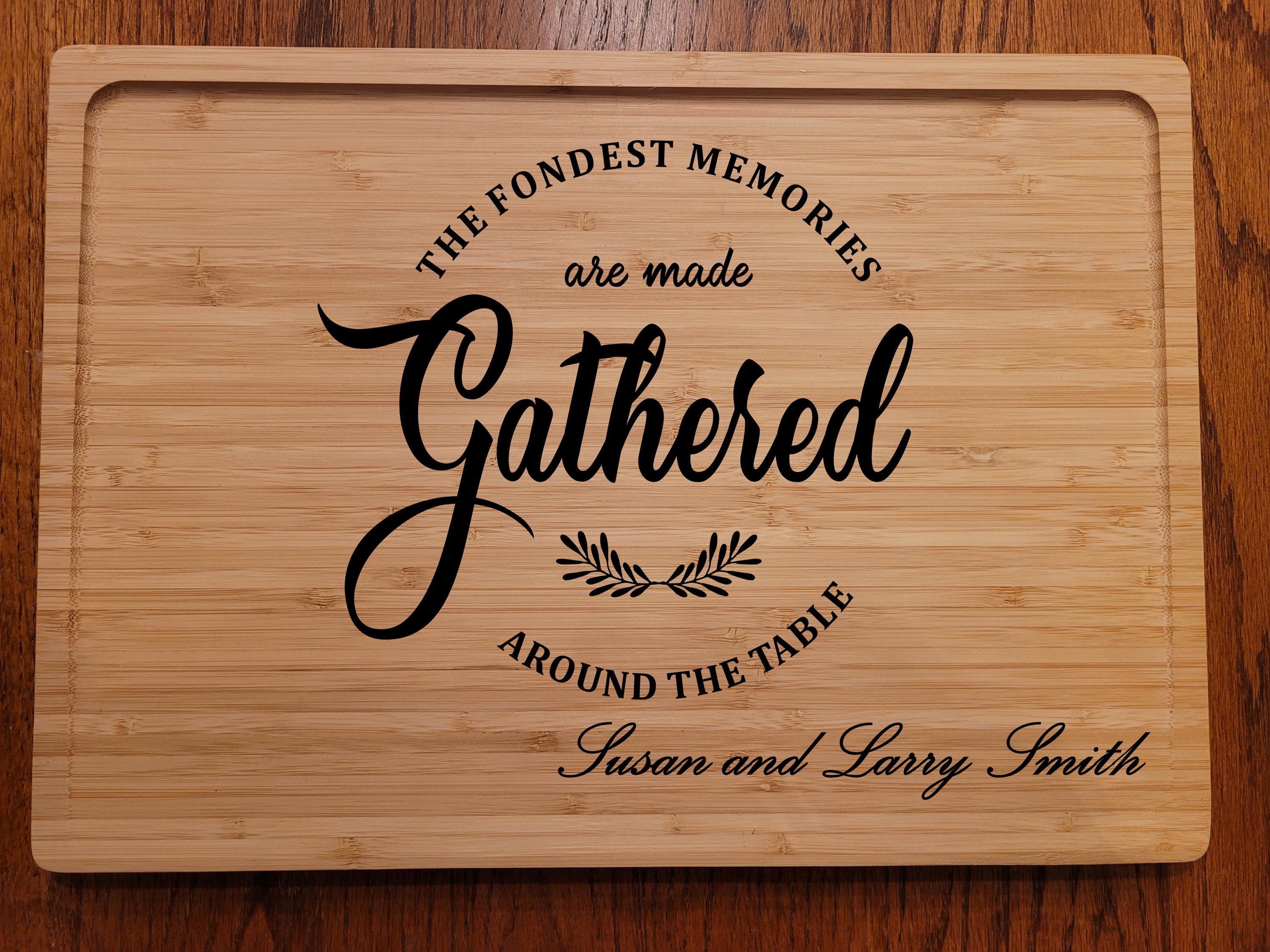 Personalized Wildlife Scene Bamboo Cutting Board: 3D Engraved Hunter Gift