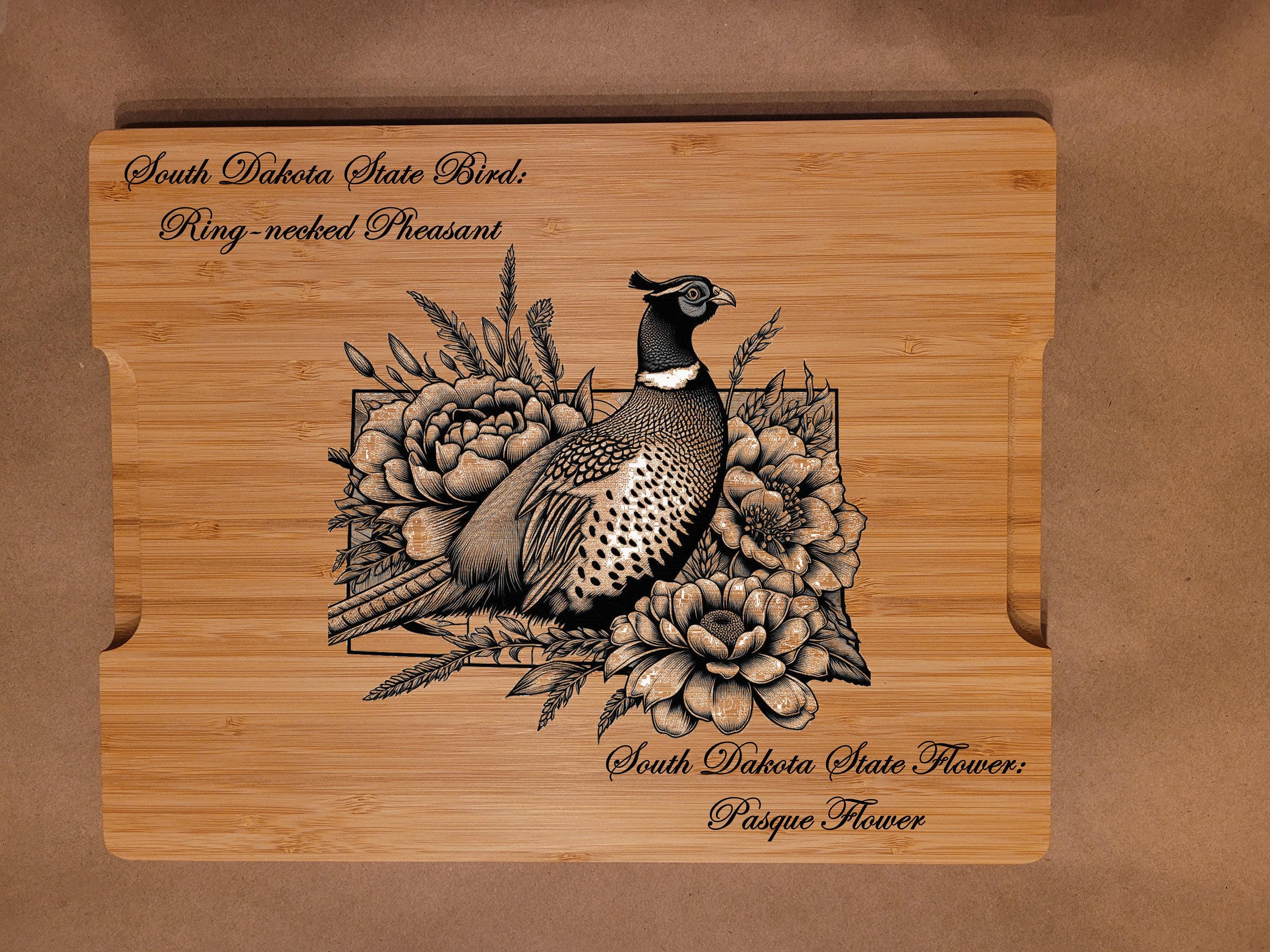 Personalized Utah State Bird Cutting Board: Engraved Bamboo Charcuterie Board
