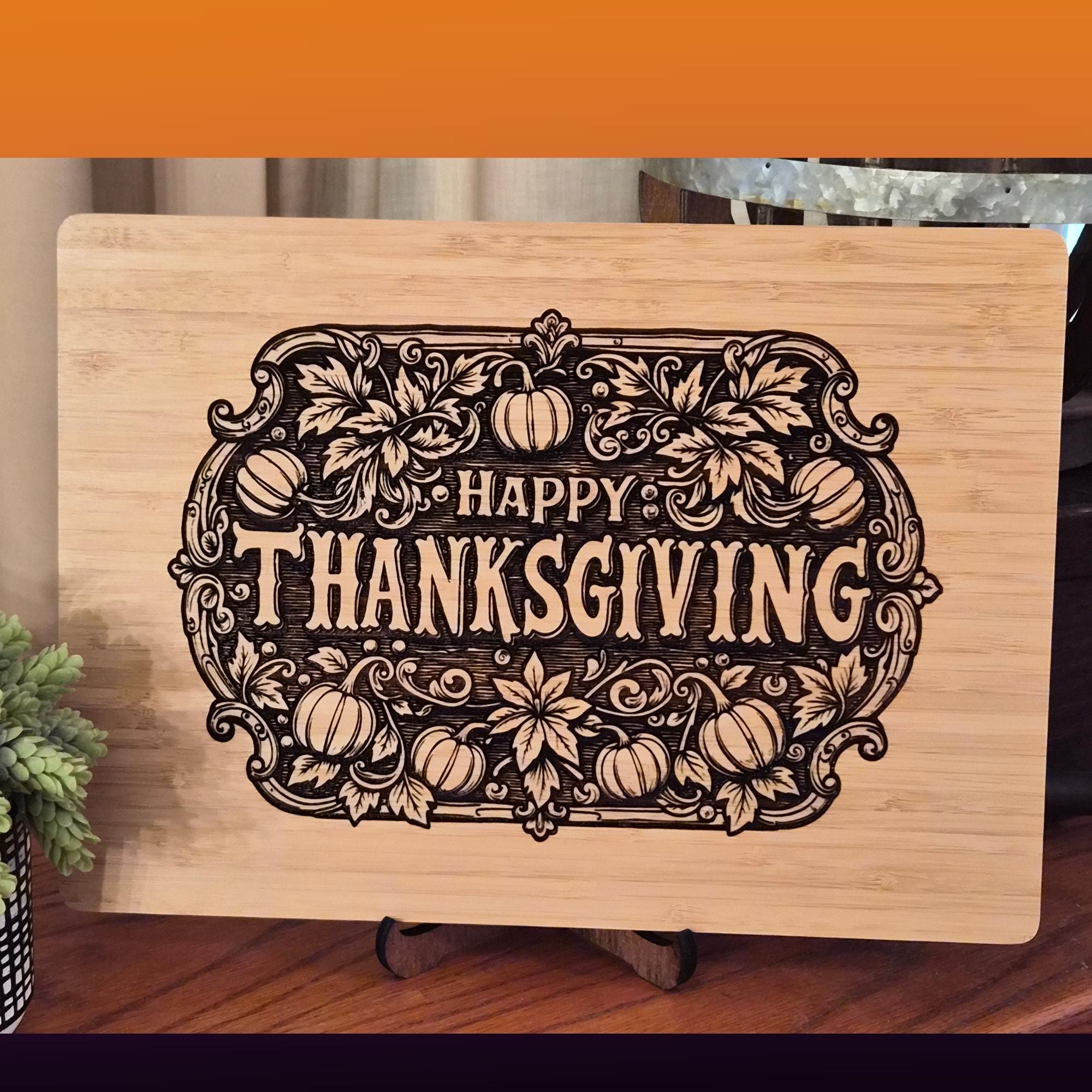 Thanksgiving Decor. Personalized Cutting Board. Charcuterie Tray