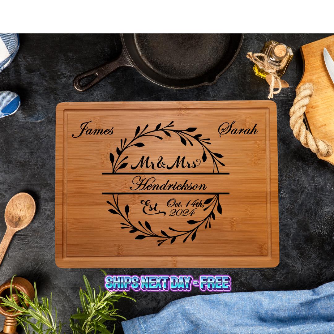 Personalized Charcuterie Board. Custom Engagement, Wedding, Anniversary or Housewarming Gift. Perfect Gift for her or Couples.