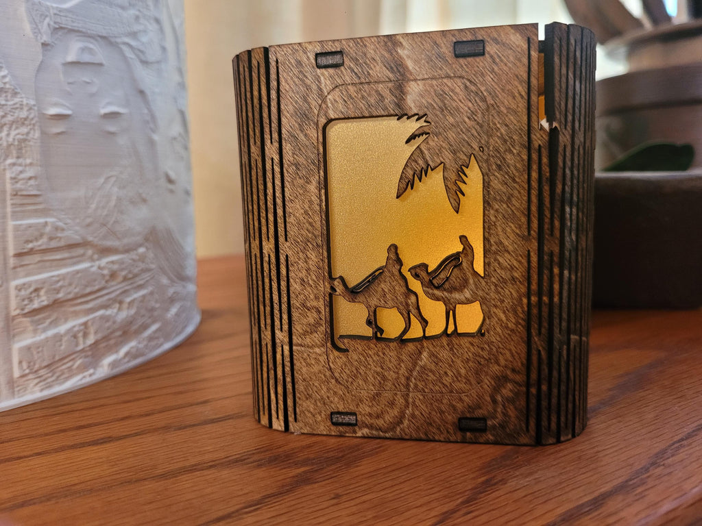 Personalized Easter Lantern: Laser Cut Basswood Tea Light Holder