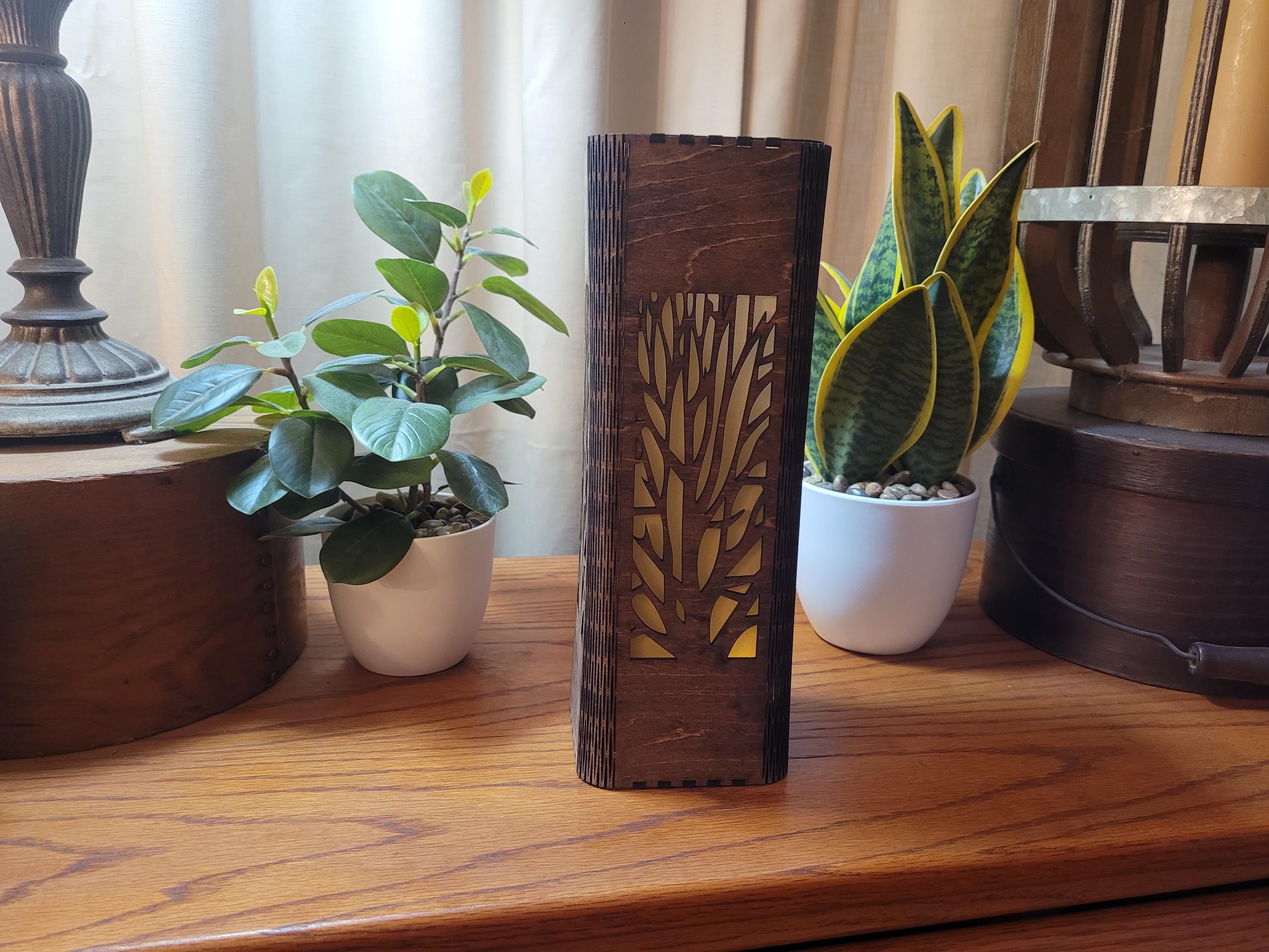 Tall Tea Light Lantern | Gift for Her| Personalized Tea Light Holder | Custom Laser Cut Anniversary, Birthday and Housewarming Gift