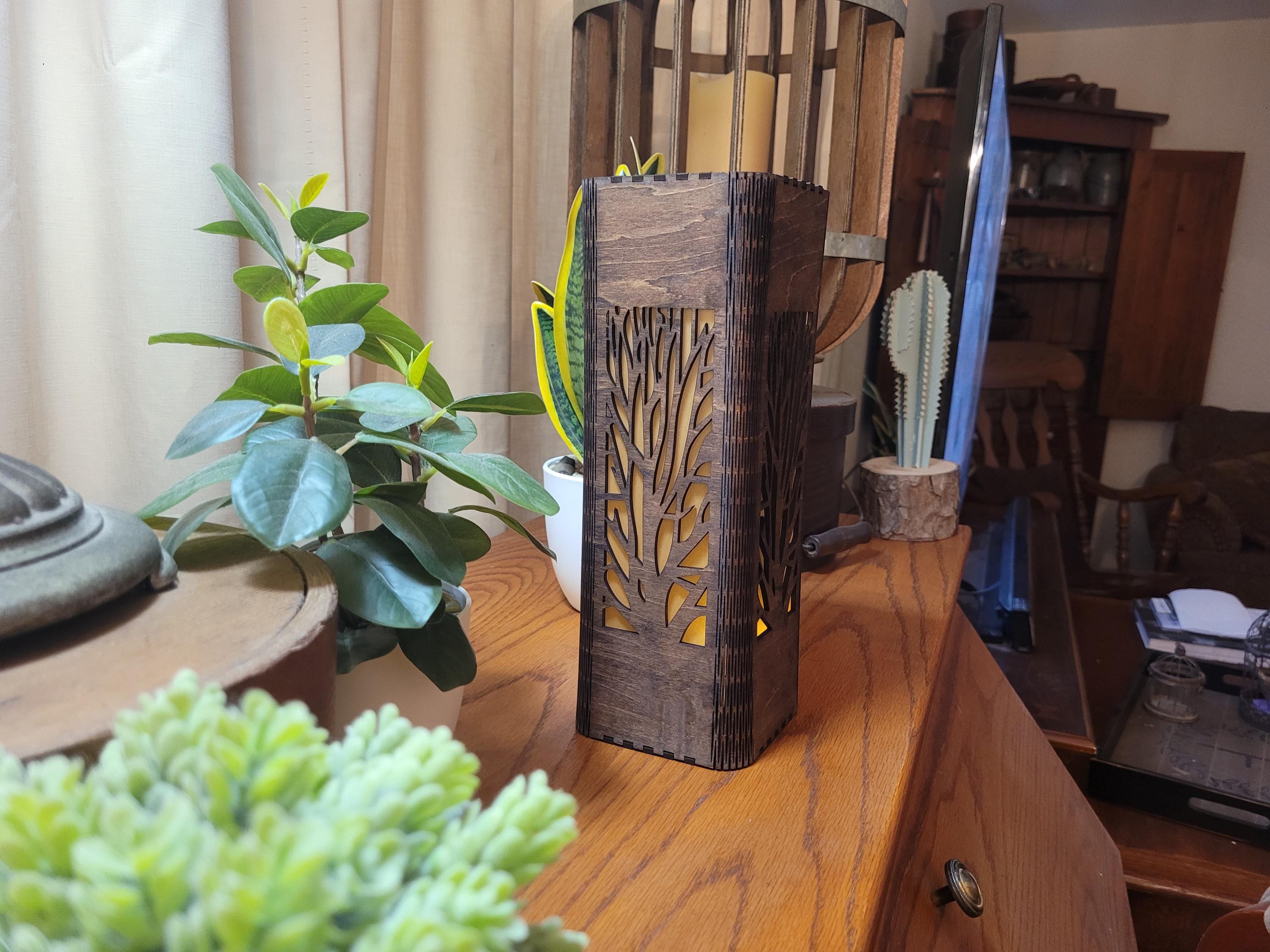 Tall Tea Light Lantern | Gift for Her| Personalized Tea Light Holder | Custom Laser Cut Anniversary, Birthday and Housewarming Gift
