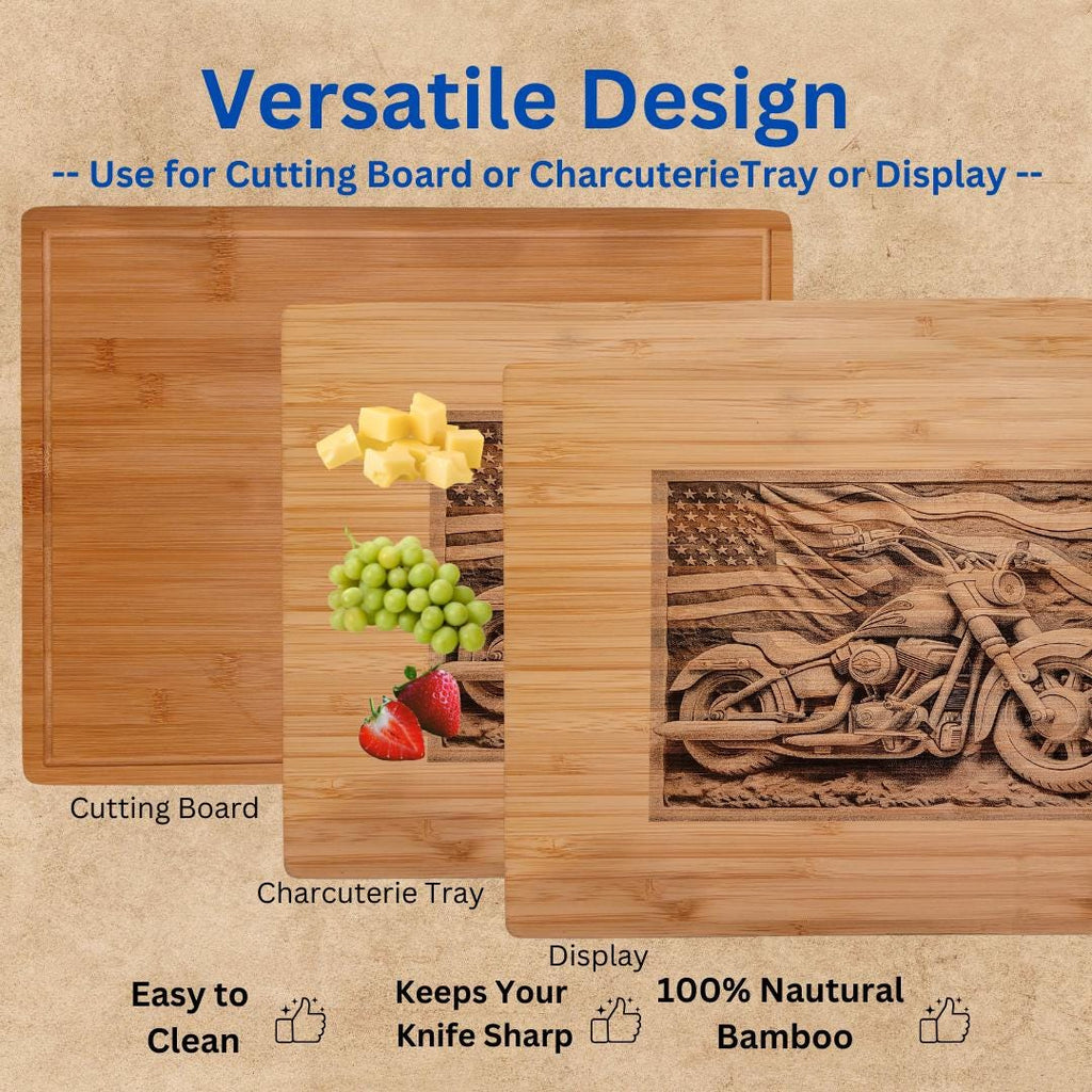 Custom Cutting Board Fishing on the Bank.