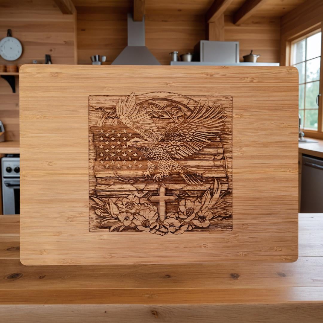 3D American Eagle Cutting Board: Personalized Patriotic Gift