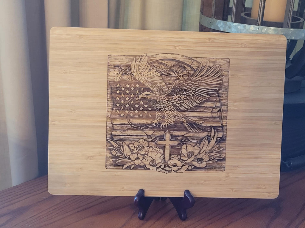 3D American Eagle Cutting Board: Personalized Patriotic Gift