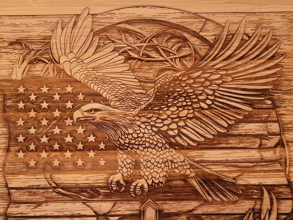 3D American Eagle Cutting Board: Personalized Patriotic Gift