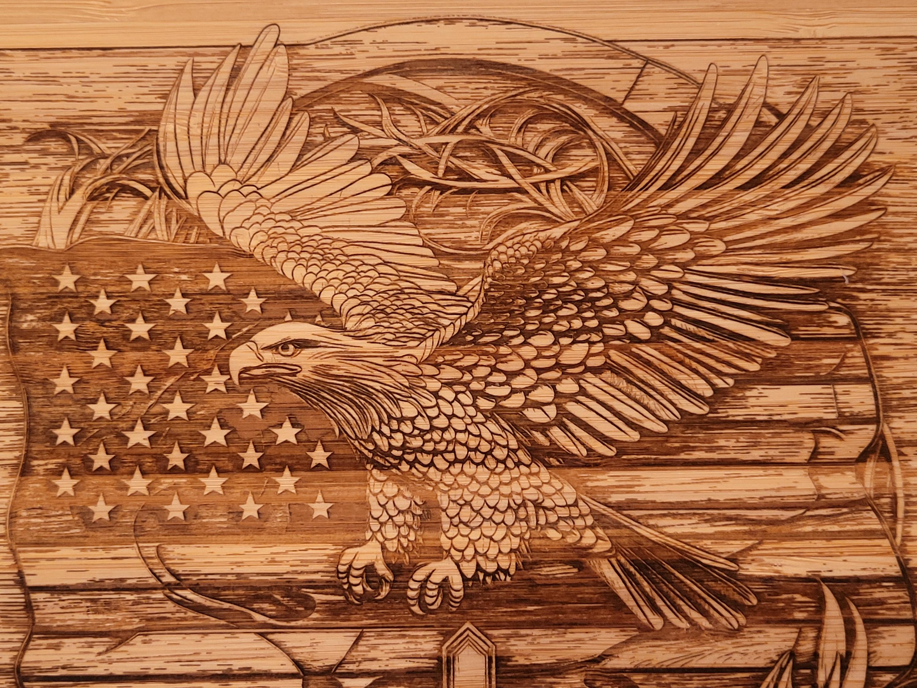 3D American Eagle Cutting Board: Personalized Patriotic Gift