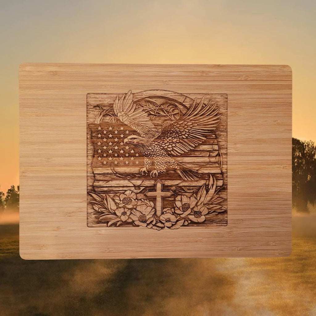 3D American Eagle Cutting Board: Personalized Patriotic Gift