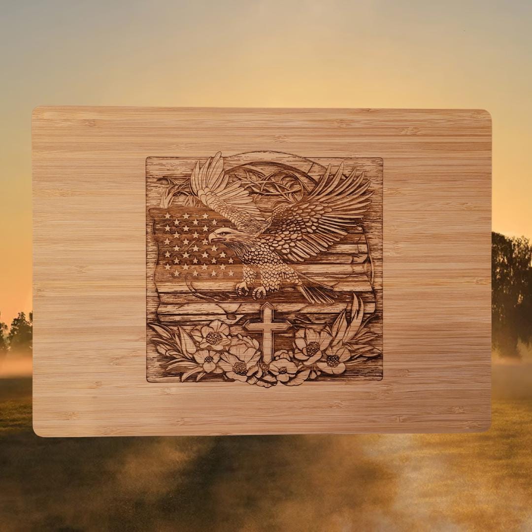 3D American Eagle Cutting Board: Personalized Patriotic Gift