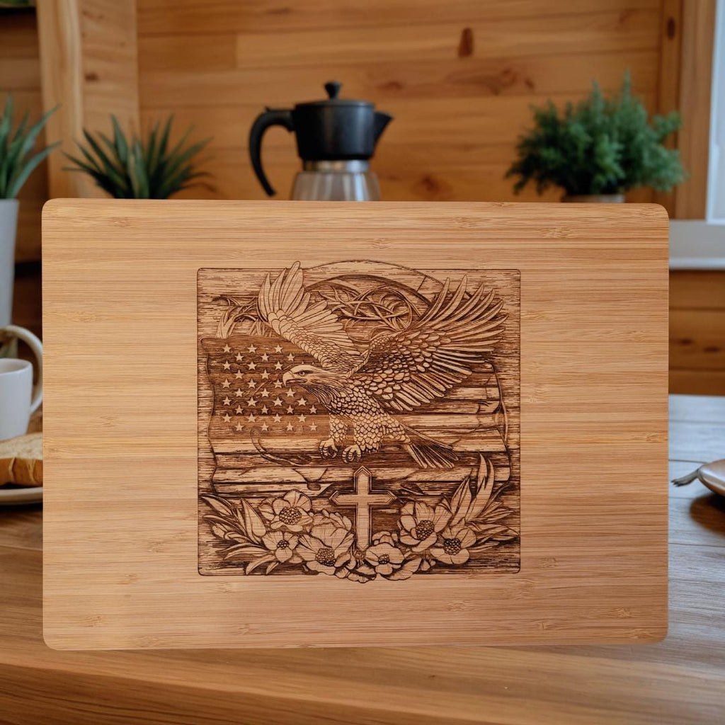 3D American Eagle Cutting Board: Personalized Patriotic Gift
