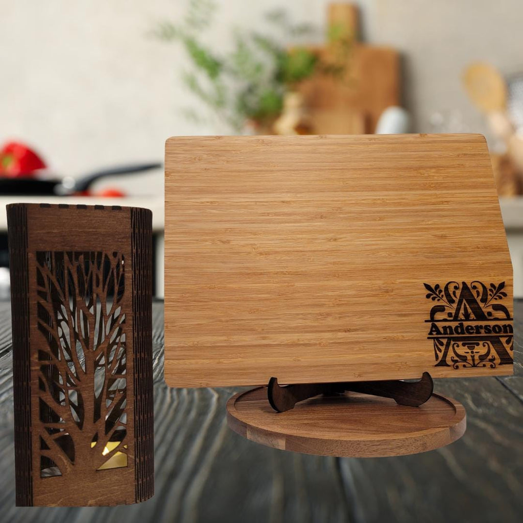 Personalized Cutting Boards | Custom Engraved Family Monogram | Anniversary Gift |  Personalized Housewarming, Birthday or Wedding Gift