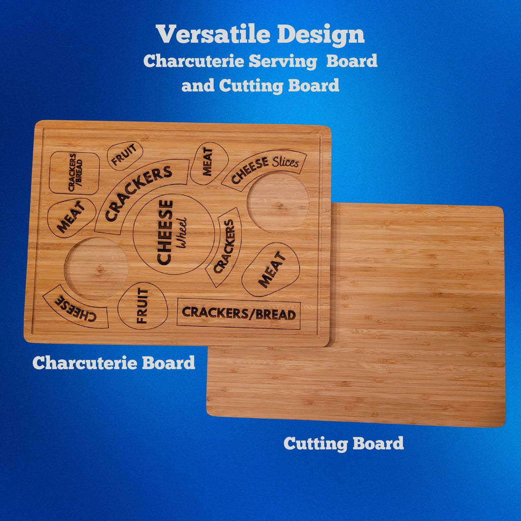Custom Charcuterie Board - Anniversary, Housewarming,  Birthday Gift. Wedding Gift for Couples Bamboo Cheese Board. Mother in law Present.