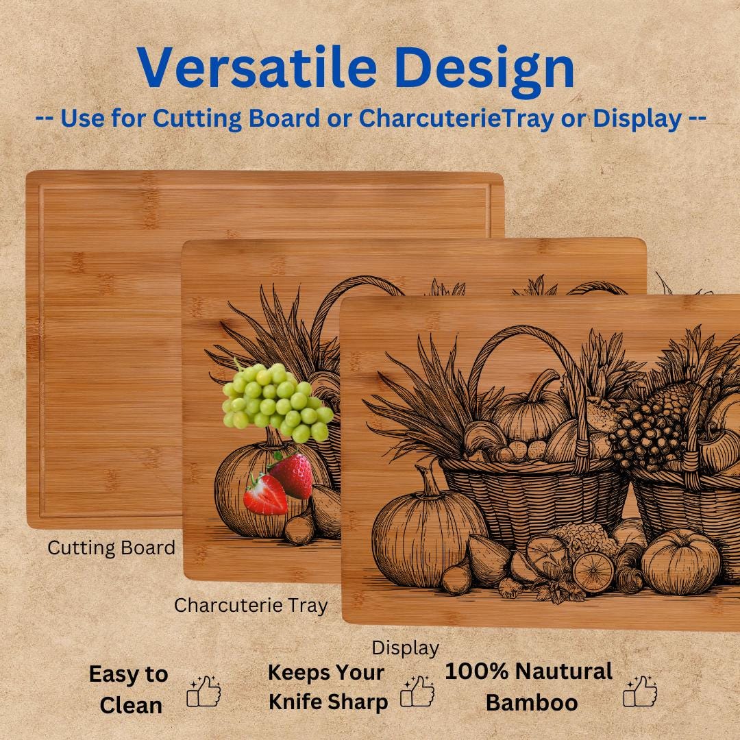 Connecticut State Bird and Flower Bamboo Cutting Board: Engraved Gift