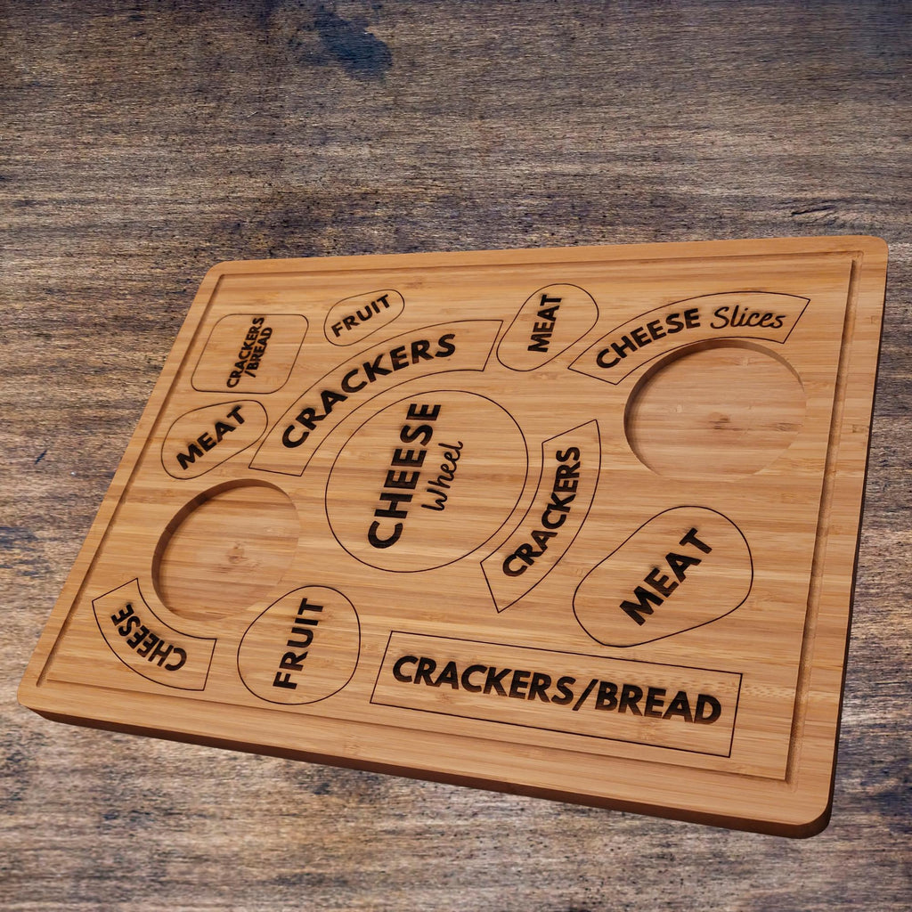 Custom Charcuterie Board - Anniversary, Housewarming,  Birthday Gift. Wedding Gift for Couples Bamboo Cheese Board. Mother in law Present.