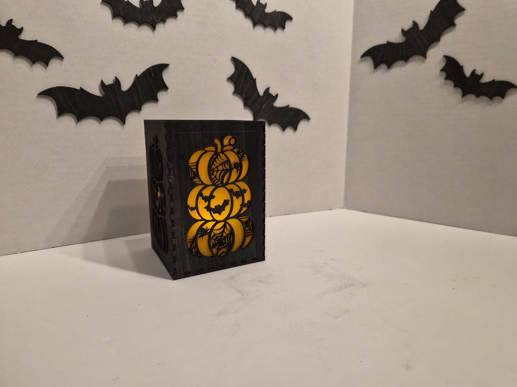 Custom Engraved Halloween Lantern: Spooky Tea Light Holder Halloween Decoration