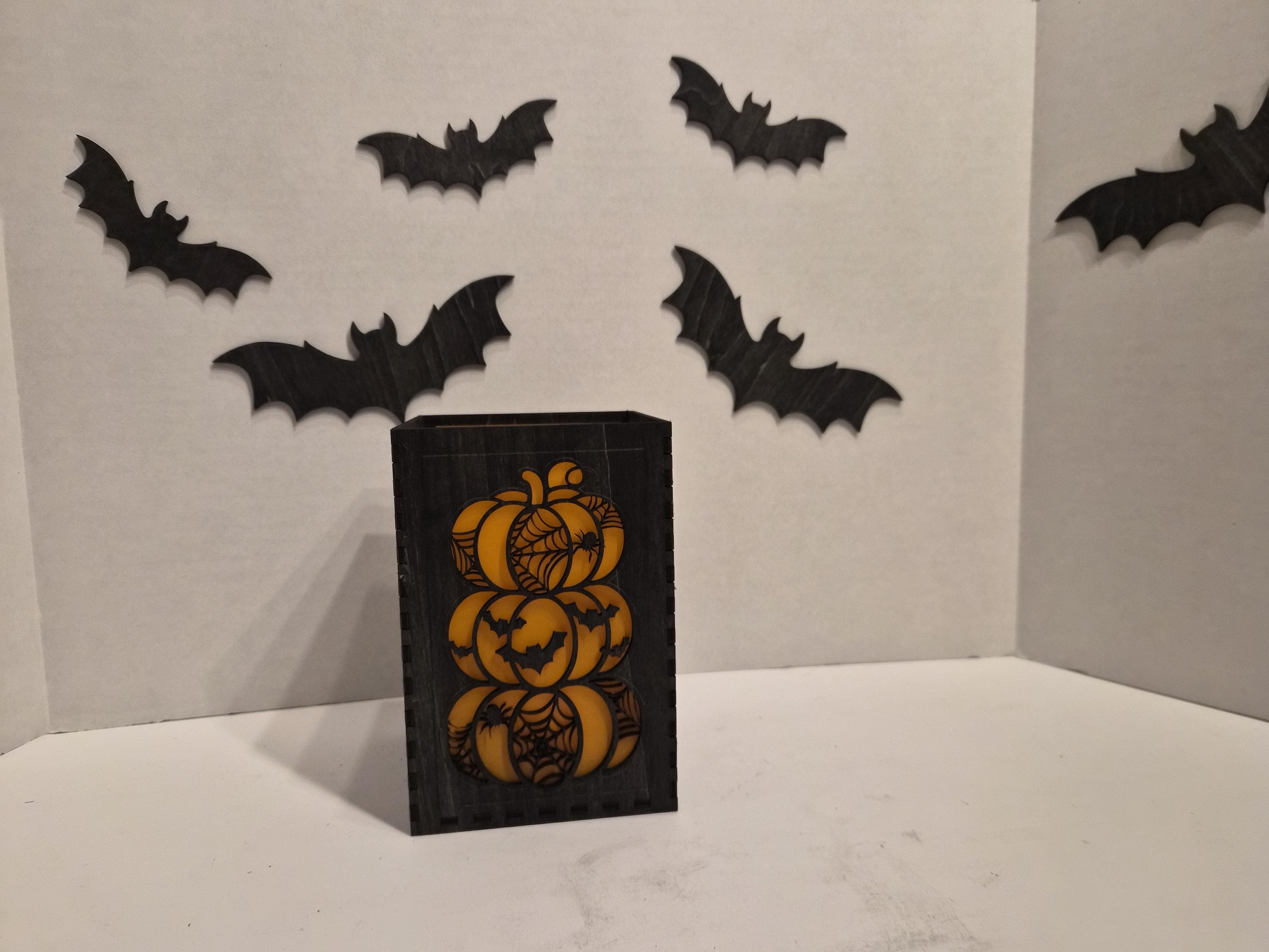 Custom Engraved Halloween Lantern: Spooky Tea Light Holder Halloween Decoration