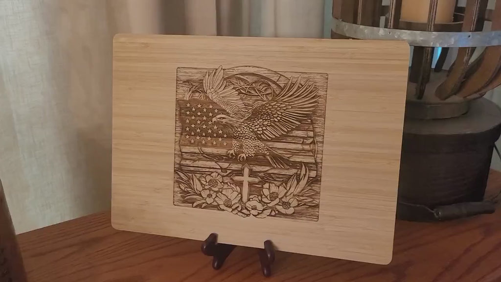 3D American Eagle Cutting Board: Personalized Patriotic Gift