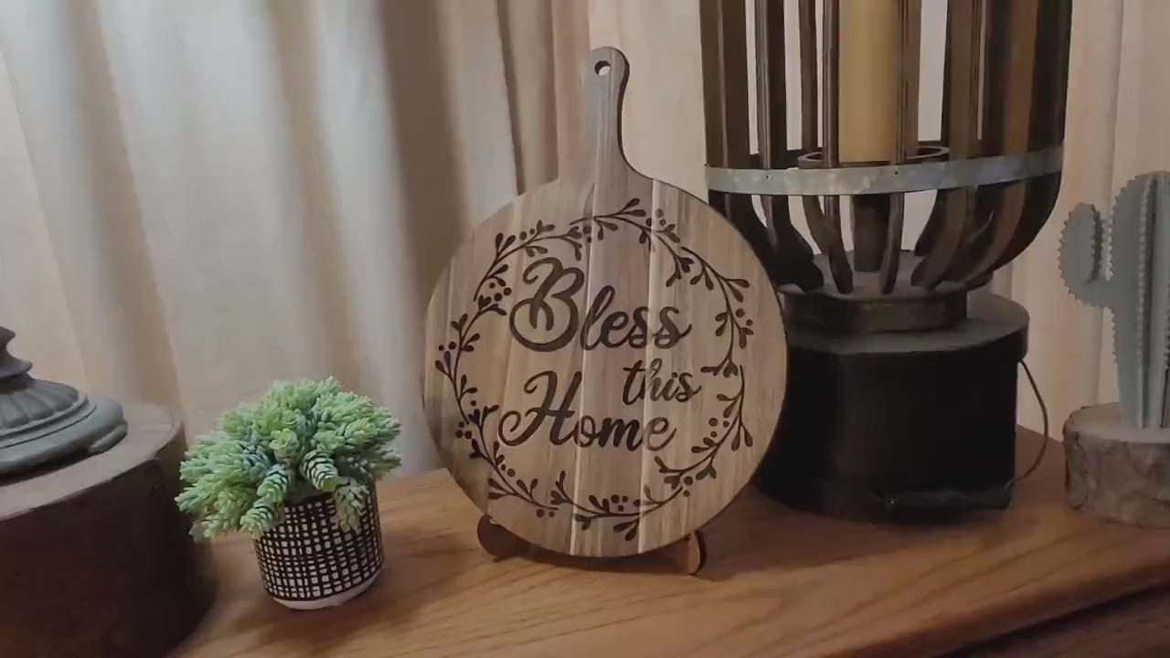 Personalized Charcuterie Board | Acacia Wood | Bless This Home Engraving